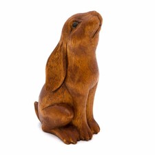 Wooden Animal Statue 12cm Hare