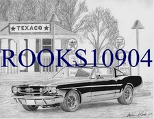 1965 Ford Mustang Fastback CLASSIC CAR ART PRINT