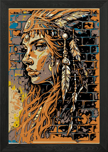 Native american woman portrait - american,