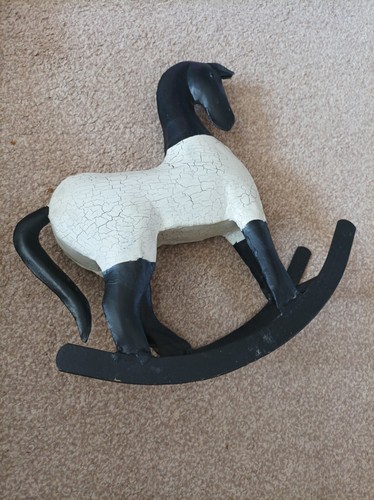 Metal rocking horse decoration - metal,