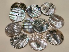 12 PCS ROUND ABALONE SHELL
