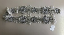 Demetrios bridal belt wedding dress accessories beads crystal stones detachable 
