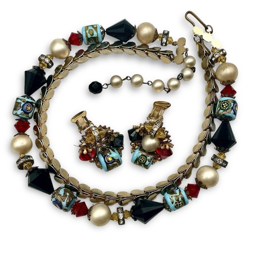 Vintage demi parure millefiori - demi,