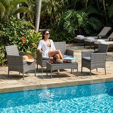 Rattan Sofa Set 4 Piece Garden