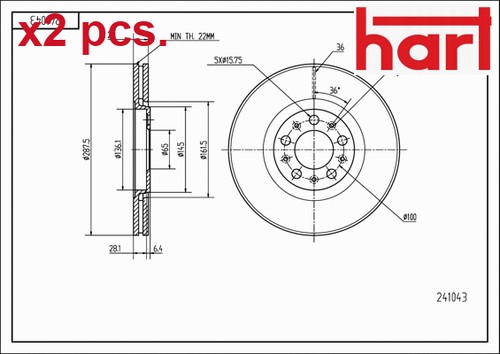 Pcs front rear - pcs, /