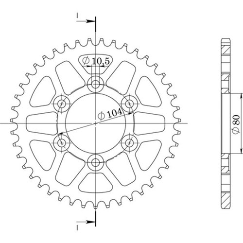 Aluminum crown step 525 z - aluminum,