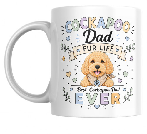 Cockapoo mum dad mug apricot - |,