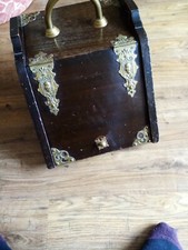 Vintage wooden coal scuttle - vintage,