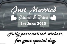 Just Married Wedding Day Car
