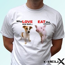 Vegan vegetarian white t shirt