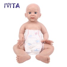 IVITA 20''Big Boy Cute Reborn Baby Full Silicone Lifelike Newborn Doll Kid Gift