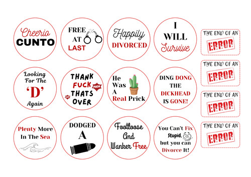 Funny divorce cupcake - cupcake, toppers