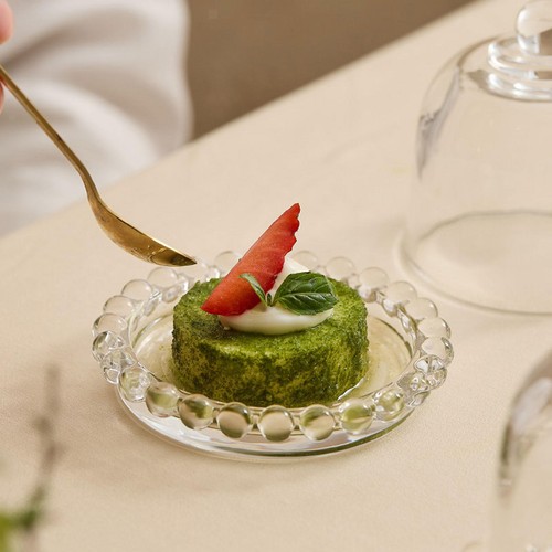 Clear glass cake - clear, stand