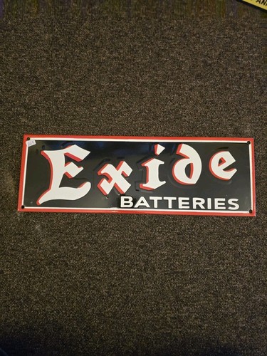 Vintage enamel signs exide - vintage,