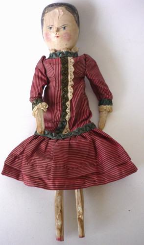 Antique tall grodnertal wooden - tall,