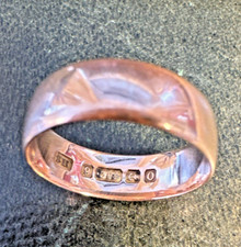 2.6g 6mm Antique Victorian Hallmarked 1863 9ct Rose Gold Wedding Ring Size M 1/2