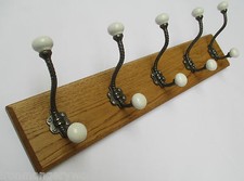 9 sizes SOLID OAK WOODEN HANDMADE COAT RACK HANGER HANGING PEGS BOARD RAIL 134