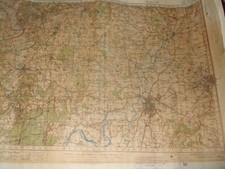 ORDNANCE SURVEY MAPS - LINEN WAR REVISION 1940 - GLOUCESTER, WORCESTER, WALES 