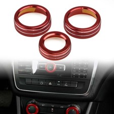 3X For Mercedes-Benz A B CLA GLA Class Decorative Cover Red Parts Accessories