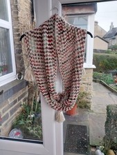 Long Knitted Scarf with Pom