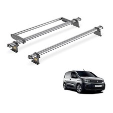 Peugeot Partner Roof Rack for 2018+ Standard Wheelbase 2 Bars & Roller Van Guard
