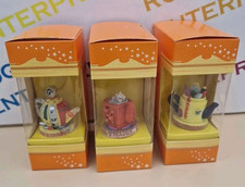 3 x Tetley Tea Folk Teapots In