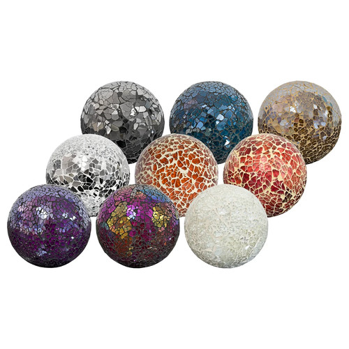 Mosaic glass balls various - mosaic,