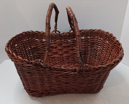 Vintage oblong wicker - vintage, basket