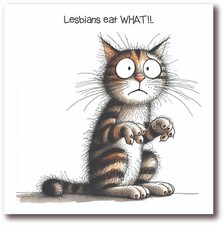 Birthday card lesbians eat - birthday,