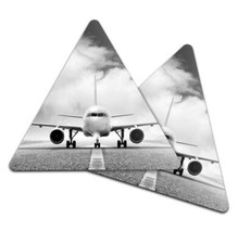 2x Triangle Coaster - BW -