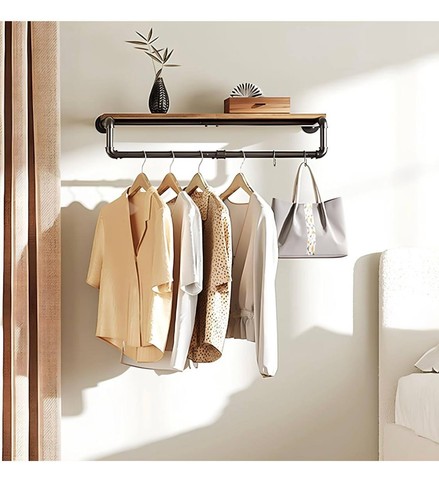 Wall mounted clothes rail - clothes,