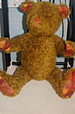 Large Plush Teddy Bear 60cm, Glass Eyes