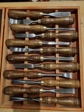 Faithfull Wood Chisel Set 12 Piece Gouge Set New Carving Woodturning Tools Kit
