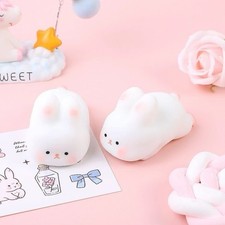 Cute Bunny Squishy Toy | Kawaii Rabbit Stress Relief | UK Stock Gift