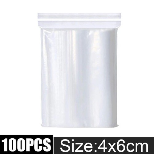 100 small clear plastic bags - x,