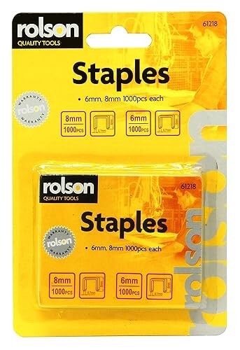 Rolson 61218 8 mm staples - &,