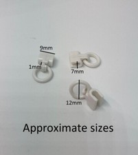 Roman Blind Clip On Rings for 4mm Rods, White or Clear child safe RM1049