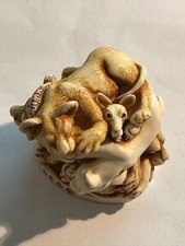 Harmony Kingdom "Faux Paws" Treasure Jest Lions Pot Figurine signed Martin Perry