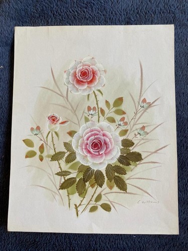 Original watercolour roses - roses, c