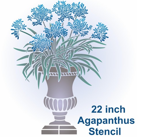 Large agapanthus stencil - large,