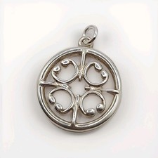 Old Vintage Sterling Silver OMG Ola Gorie Pendant Charm. Scottish Designer 