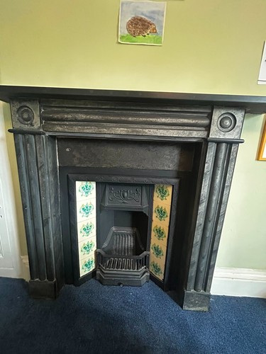 Victorian slate fireplace - fireplace, art