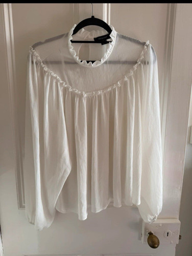 Primark white sheer high neck - primark,