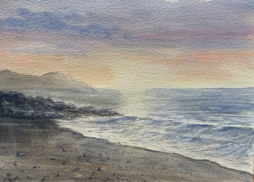 Watercolour original coastal - -,