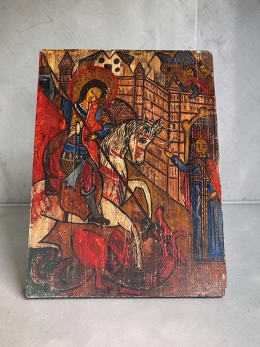 Antique folk art - icon, saint