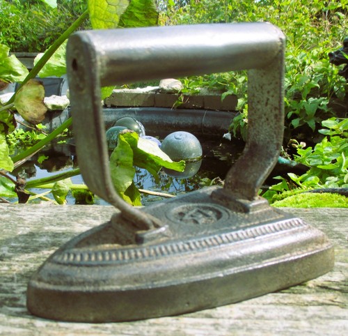Antique flat iron door stop - flat,