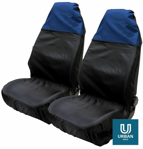 Seat covers front black blue - covers,