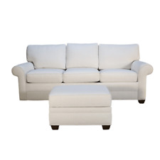Bennett Roll Arm Sleeper Sofa & Ottoman by Ethan Allen