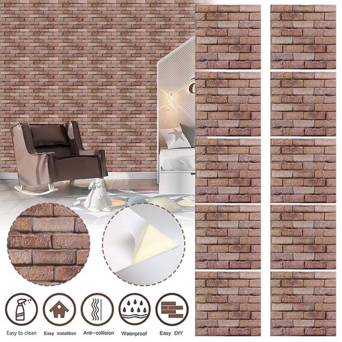 10x stone brick effect pvc - 10x,