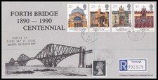 1990 GB Europa Forth Bridge Centenary S.Muscroft FDC North Queensferry CDS